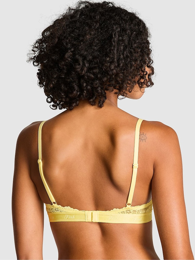 Zachtgeel - Victoria's Secret PINK - Balconette-push-upbeha met kant - Image 2 of 4