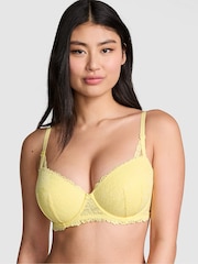 Victoria's Secret PINK Mellow Yellow Lace Lightly Lined Balcony Bra - Image 1 of 3