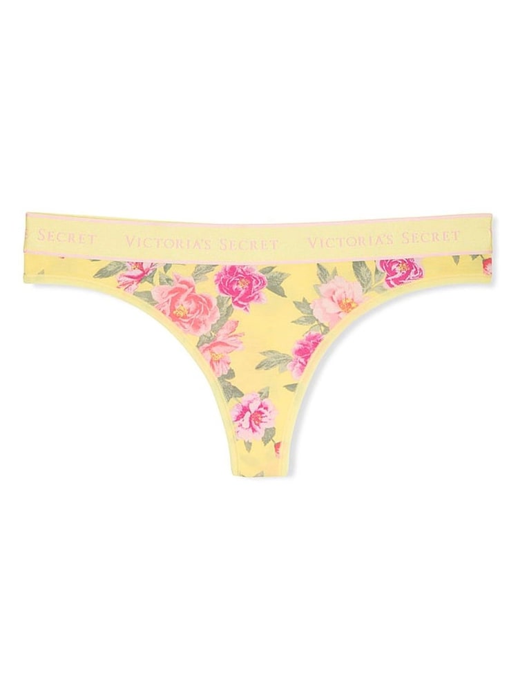 Victoria's Secret Yellow Floral Thong Knickers - Image 3 of 3