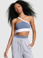 Victoria's Secret PINK Dusty Iris Blue Relay One Shoulder Sports Bra - Image 1 of 2
