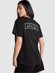 Victoria's Secret PINK Black Short Sleeve Oversized T-Shirt - Image 2 of 4