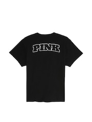 Victoria's Secret PINK Black Short Sleeve Oversized T-Shirt - Image 4 of 4