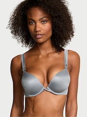 Victoria's Secret Asteroid Grey Add 2 Cups Push Up Bombshell Scattered Shine Strap Bra - Image 1 of 3