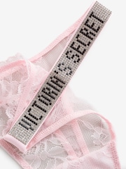 Victoria's Secret Angel Pink Thong Shine Strap Knickers - Image 2 of 3
