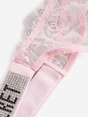 Victoria's Secret Angel Pink Thong Shine Strap Knickers - Image 3 of 3
