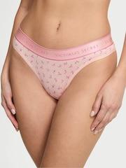 Victoria's Secret Light Pink Floral Thong Knickers - Image 1 of 3