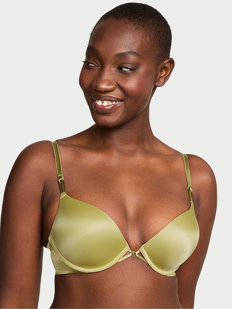 Victoria's Secret Moss Green Add 2 Cups Push Up Bombshell Bra - Image 1 of 3