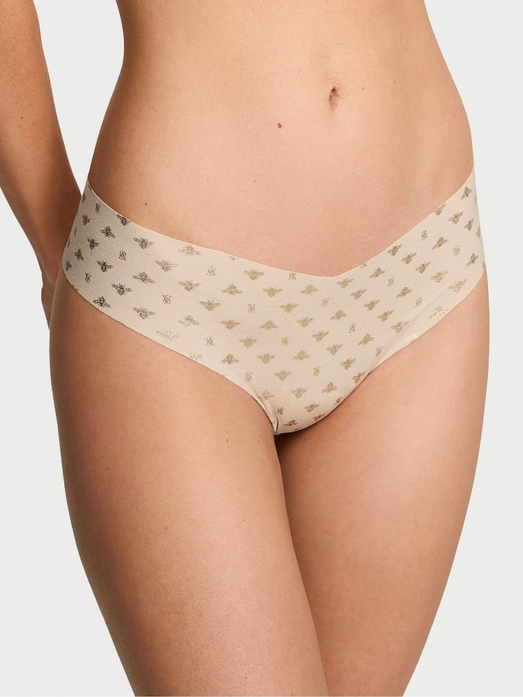 Victoria's Secret Marzipan Nude Bees Thong Knickers - Image 1 of 3