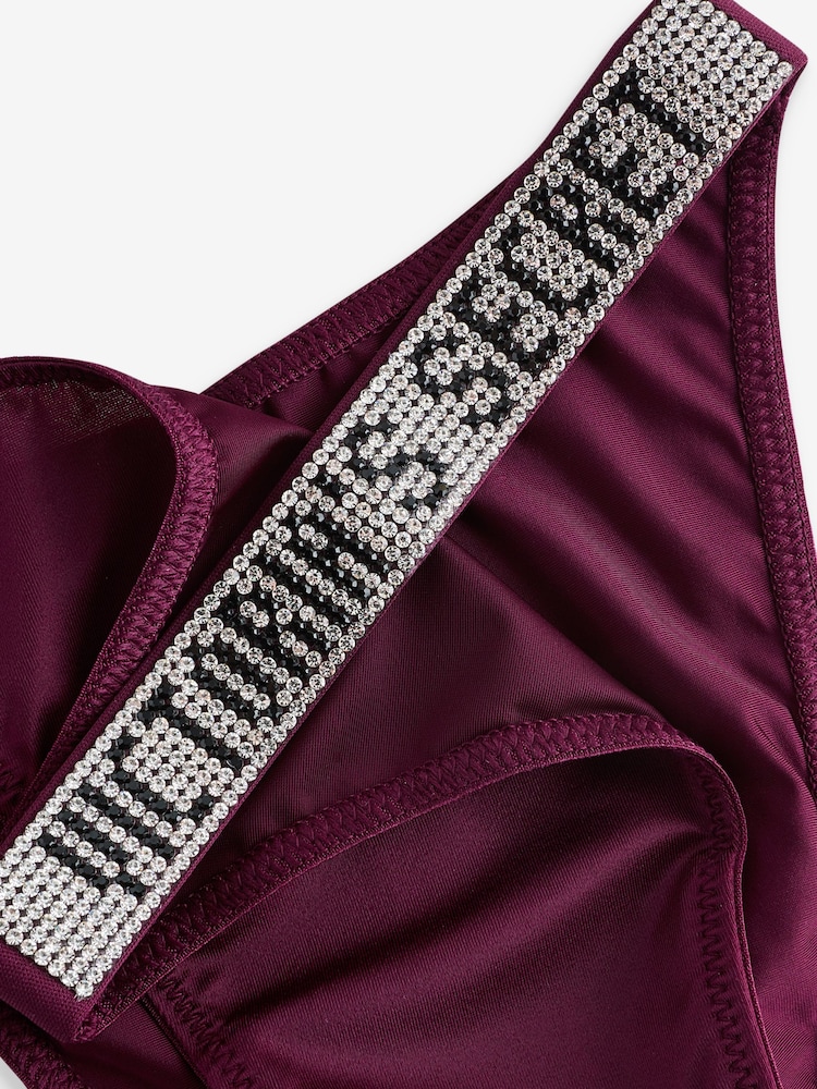 Victoria's Secret Kir Red Brazilian Shine Strap Knickers - Image 2 of 3