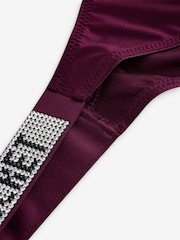 Victoria's Secret Kir Red Brazilian Shine Strap Knickers - Image 3 of 3