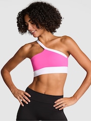 Victoria's Secret PINK Pink Gossip Relay One Shoulder Sports Bra - Image 1 of 2