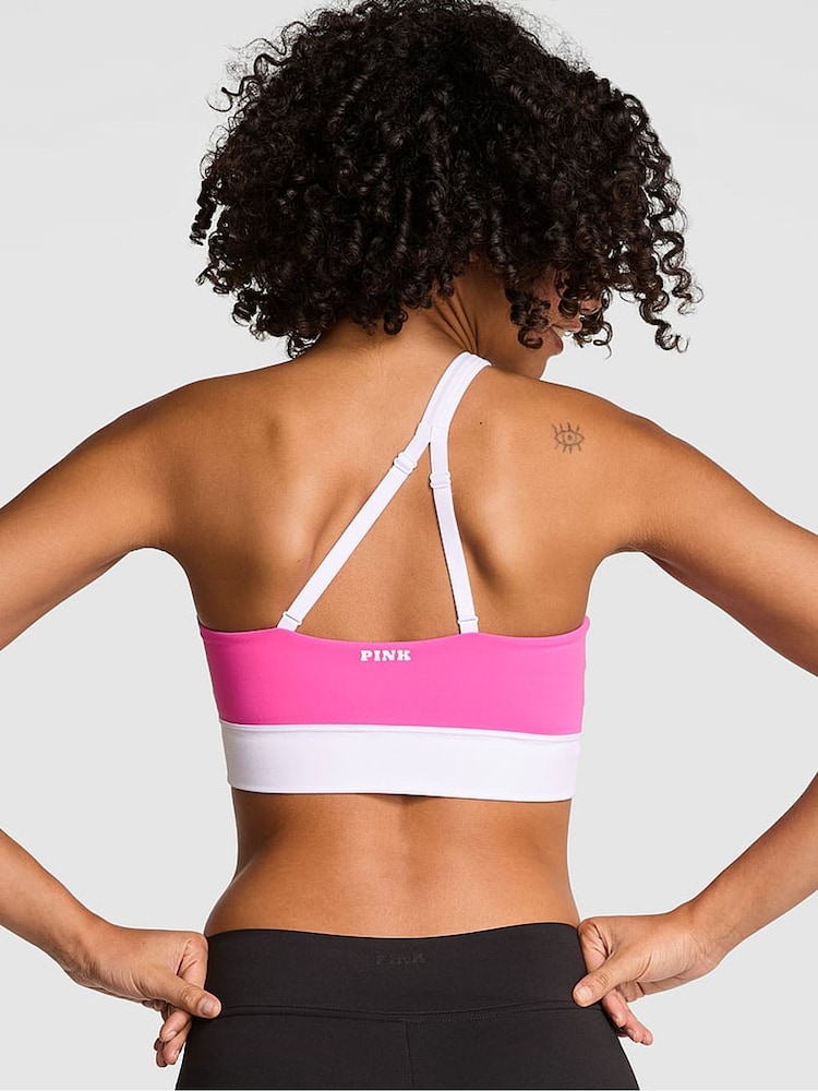 Victoria's Secret PINK Pink Gossip Relay One Shoulder Sports Bra - Image 2 of 2
