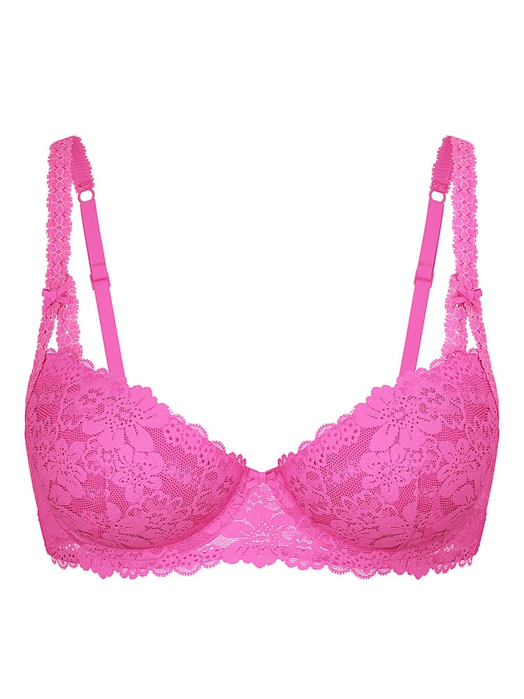 Victoria's Secret PINK Pink Gossip Balcony Lace Push Up Bra - Image 4 of 4 Victoria's Secret PINK Pink Gossip Balcony Lace Push Up Bra - Image 4 of 4