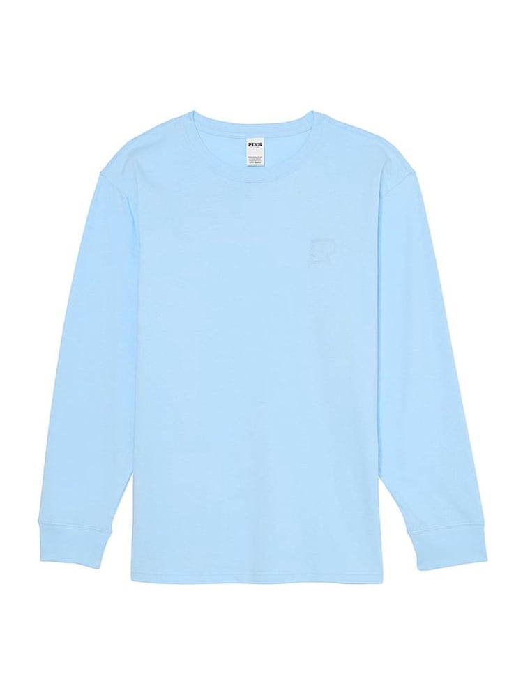 Victoria's Secret PINK Blue Dancer Long Sleeve T-Shirt - Image 1 of 2 Victoria's Secret PINK Blue Dancer Long Sleeve T-Shirt - Image 1 of 2