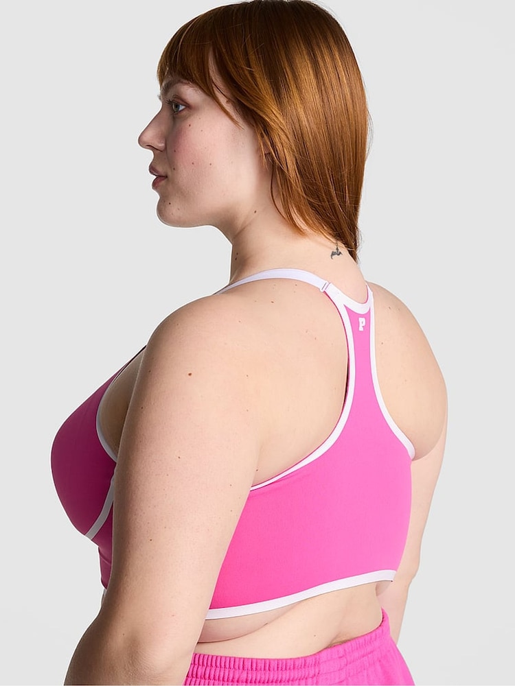 Victoria's Secret PINK Pink Gossip Relay Racerback Sports Bra - Image 2 of 2