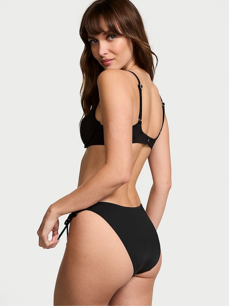 Victoria's Secret Black Tie Side Bikini Bottoms - Image 2 of 4