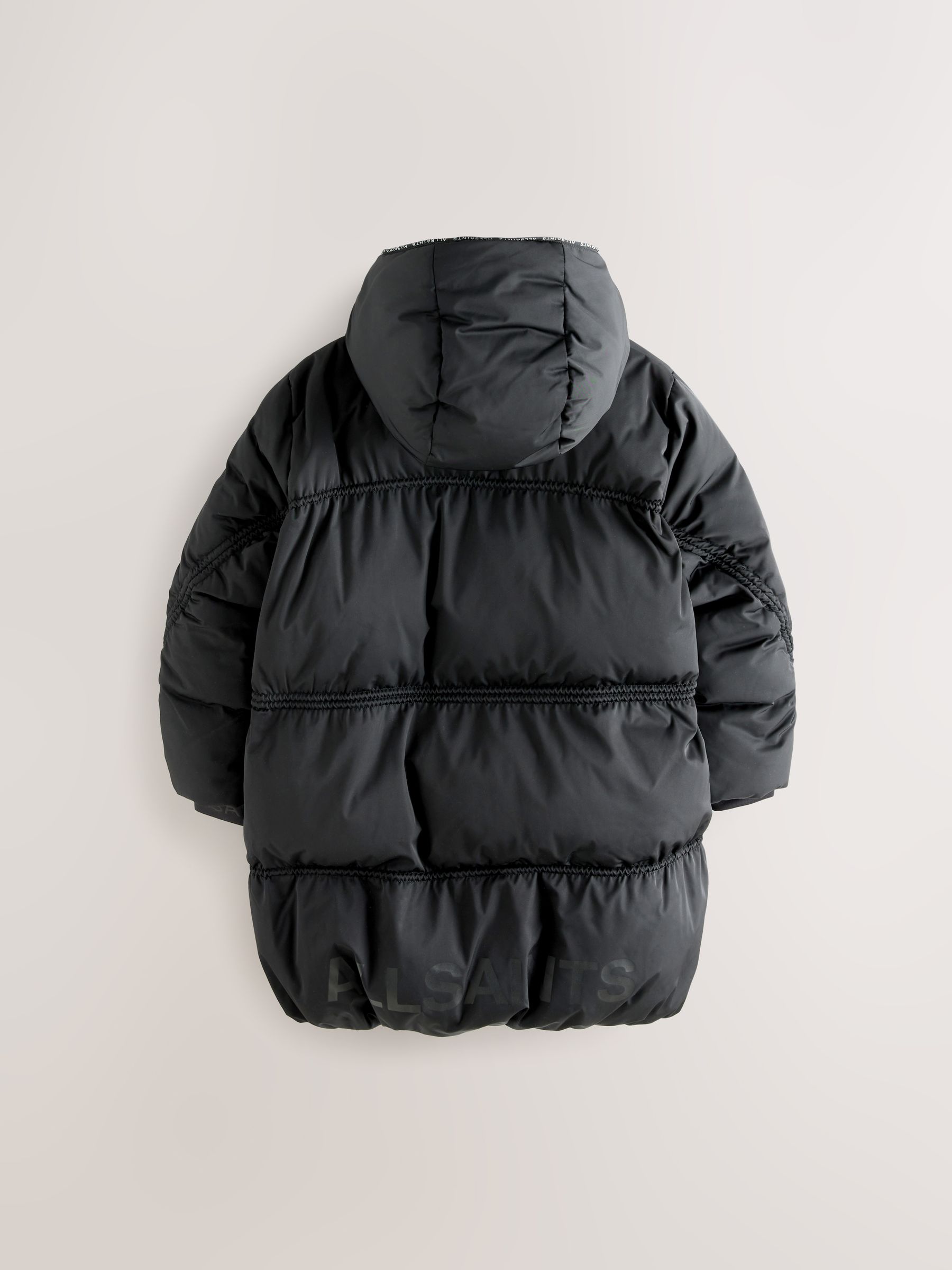 Buy smALLSAINTS Black Ruched Longline Padded Coat from Next USA