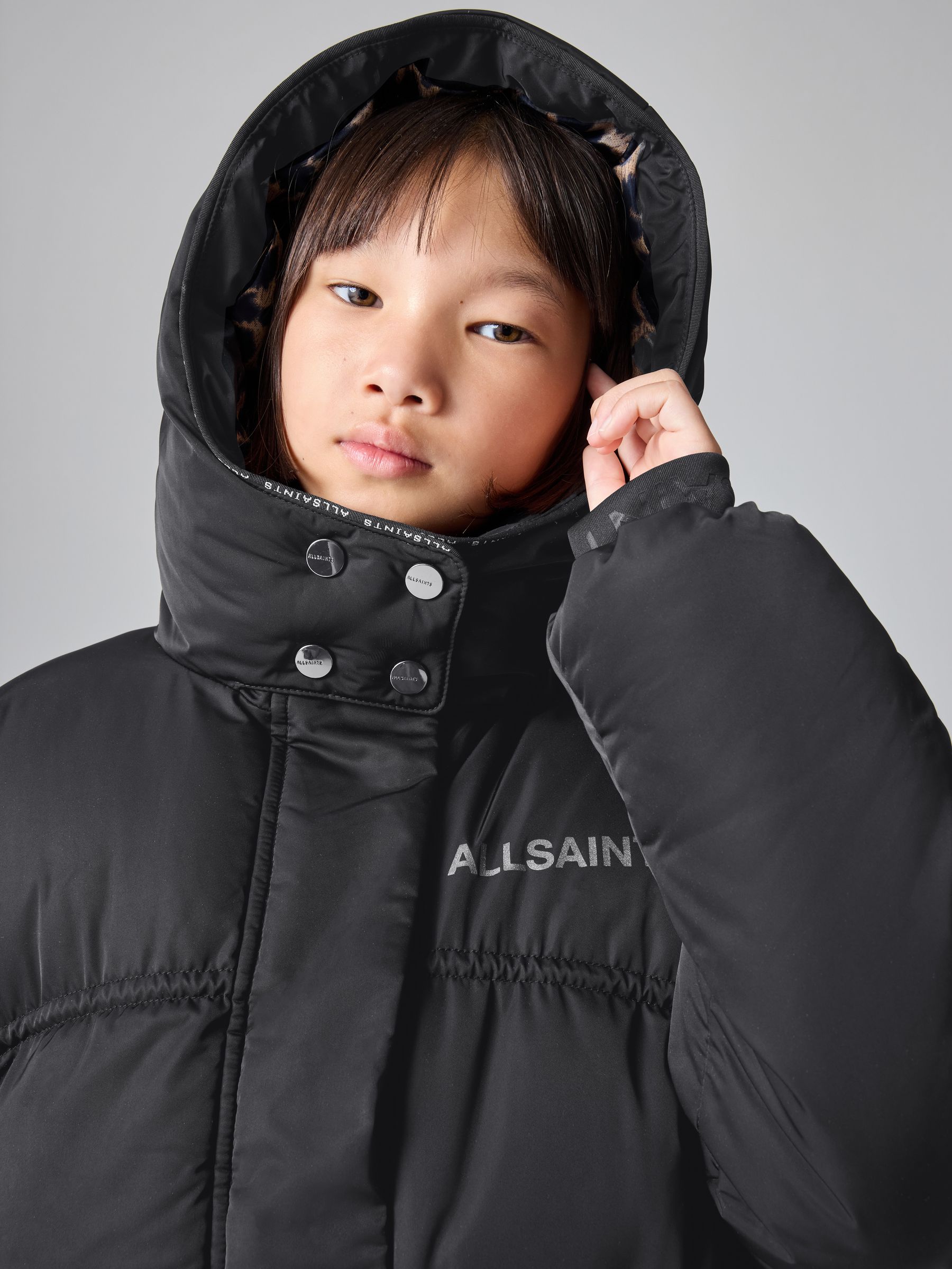 Buy smALLSAINTS Black Ruched Longline Padded Coat from Next USA