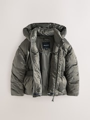 smALLSAINTS Khaki Green Waisted Short Padded Coat - Image 10 of 14