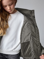 smALLSAINTS Khaki Green Waisted Short Padded Coat - Image 4 of 14