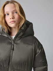smALLSAINTS Khaki Green Waisted Short Padded Coat - Image 5 of 14