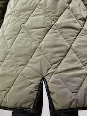smALLSAINTS Black/Green Longline Quilted Jacket - Image 15 of 16