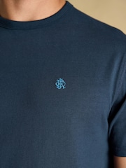 Rugby Club Navy Crew Neck Cotton T-Shirt - Image 5 of 7