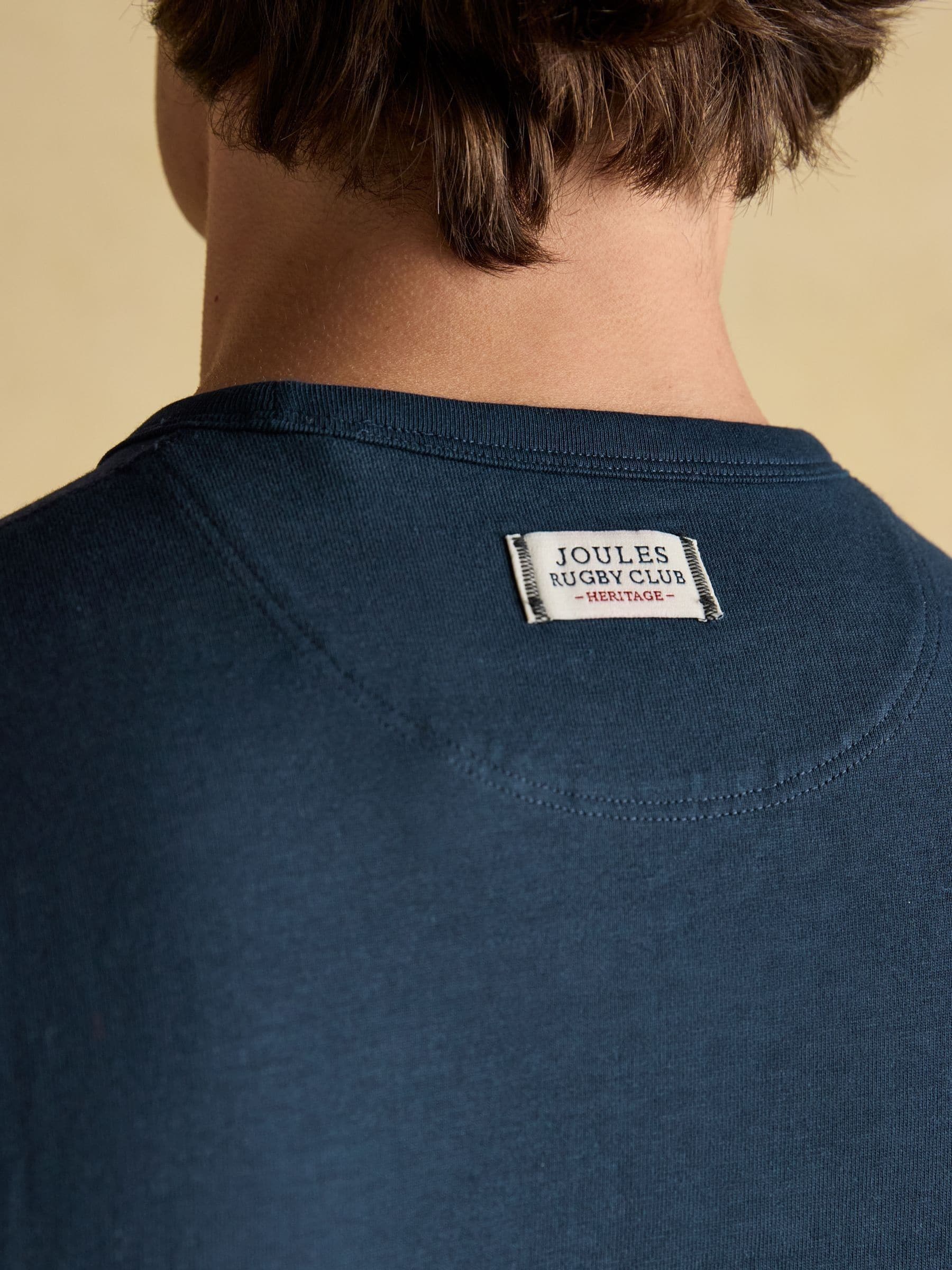 BLUE コットンRUGBY Tシャツ Buy Tommy Jeans Blue 100% Cotton Colourblock Crest Rugby