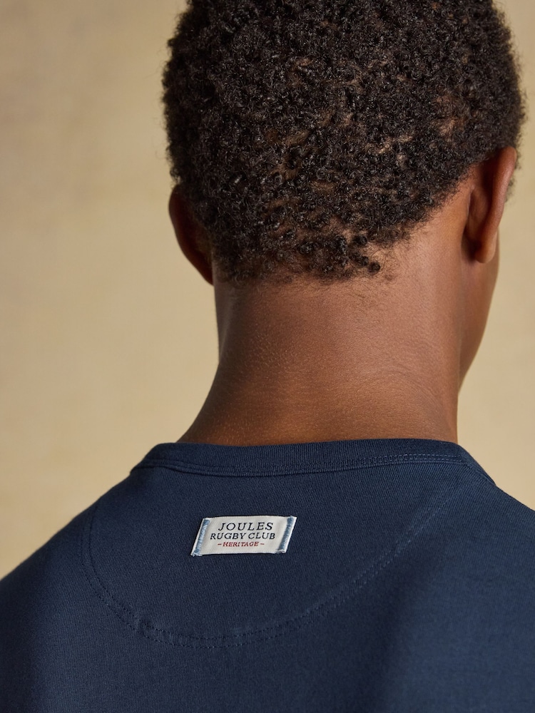 Marin - Joules Rugby Club rundhalsad bomullst-t-shirt - Bild 8 av 8
