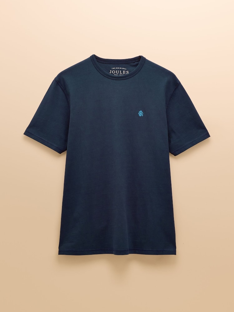 Joules Rugby Club Navy Crew Neck Cotton T-Shirt - Image 9 of 9
