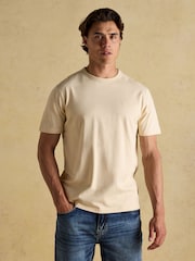 Rugby Club Cream Crew Neck Cotton T-Shirt - Image 1 of 7