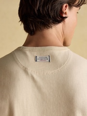 Rugby Club Cream Crew Neck Cotton T-Shirt - Image 6 of 7