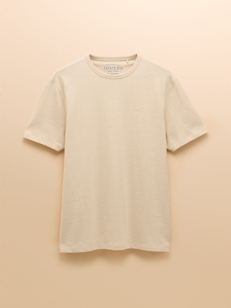 Rugby Club Cream Crew Neck Cotton T-Shirt - Image 7 of 7