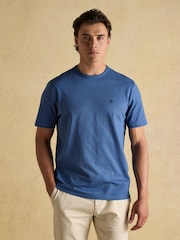 Rugby Club Mid Blue Crew Neck Cotton T-Shirt - Image 1 of 7
