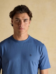 Rugby Club Mid Blue Crew Neck Cotton T-Shirt - Image 4 of 7