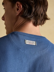 Rugby Club Mid Blue Crew Neck Cotton T-Shirt - Image 6 of 7