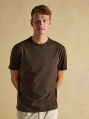 Marrón - Rugby Club Crew Neck Cotton T-Shirt - Imagen 1 de 6