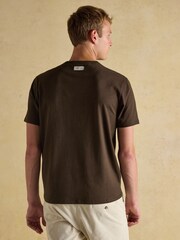 Marrón - Rugby Club Crew Neck Cotton T-Shirt - Imagen 2 de 6