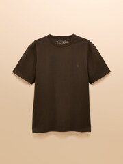 Marrón - Rugby Club Crew Neck Cotton T-Shirt - Imagen 6 de 6