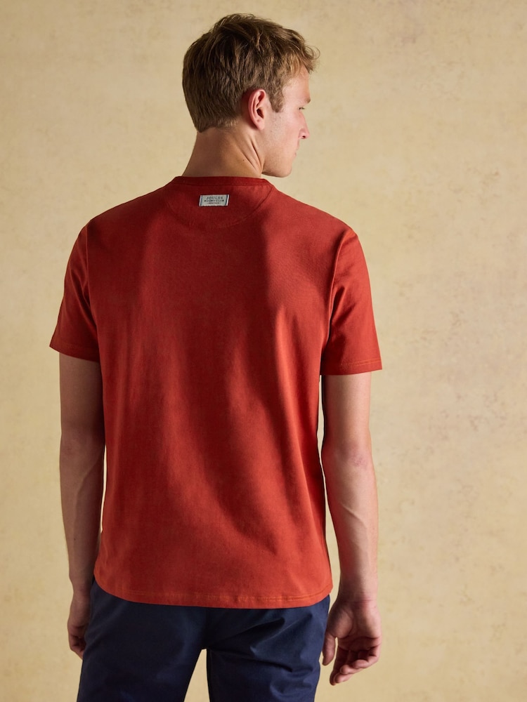 Naranja - Rugby Club Crew Neck Cotton T-Shirt - Imagen 2 de 8