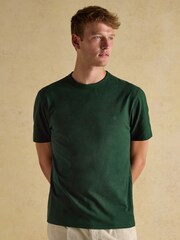Verde - Rugby Club Crew Neck Cotton T-Shirt - Imagen 1 de 7