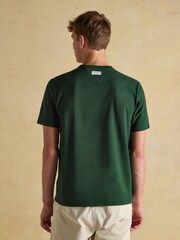 Verde - Rugby Club Crew Neck Cotton T-Shirt - Imagen 2 de 7