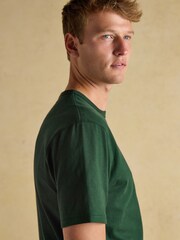Verde - Rugby Club Crew Neck Cotton T-Shirt - Imagen 3 de 7