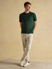 Verde - Rugby Club Crew Neck Cotton T-Shirt - Imagen 4 de 7