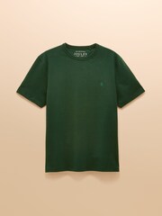 Verde - Rugby Club Crew Neck Cotton T-Shirt - Imagen 7 de 7