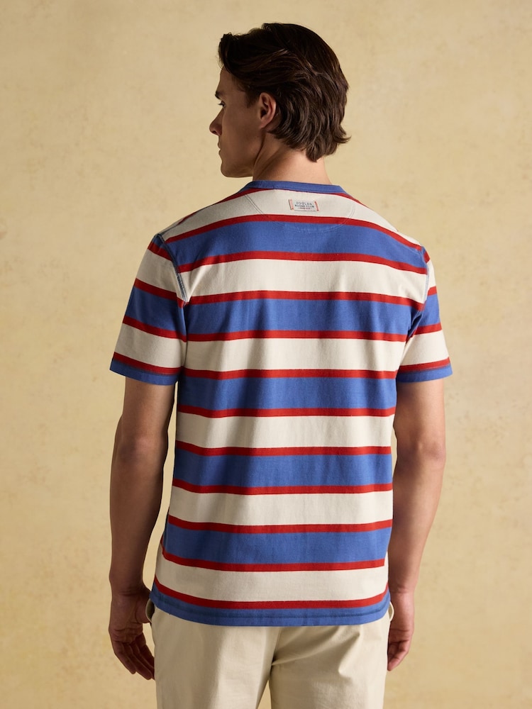 Rugby Club White/Blue Crew Neck Cotton T-Shirt - Image 2 of 8