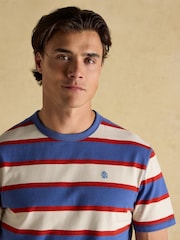 Rugby Club White/Blue Crew Neck Cotton T-Shirt - Image 3 of 8
