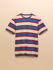Rugby Club White/Blue Crew Neck Cotton T-Shirt - Image 8 of 8