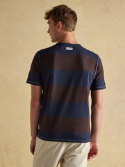 Marrón/azul marino - Rugby Club Crew Neck Cotton T-Shirt - Imagen 2 de 7