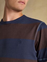 Marrón/azul marino - Rugby Club Crew Neck Cotton T-Shirt - Imagen 5 de 7